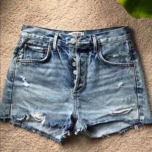 Agolde Jaden High Rise denim shorts in Surreal, 25